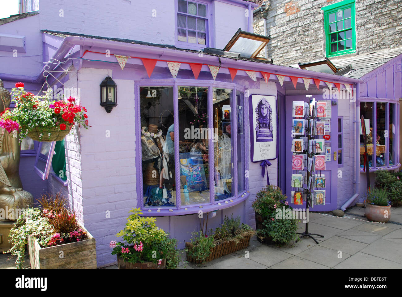 Colourful shop at the Glastonbury Experience off Glastonbury High