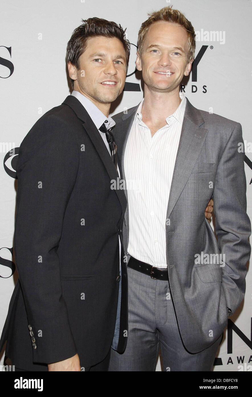 David Burtka and Neil Patrick Harris Tony Eve Cocktail party presenting the 2011 Tony Honors, held at the InterContinental New York Barclay Hotel - Arrivals New York City, USA - 11.06.11 Stock Photo