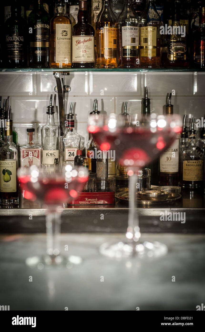 spirits and cocktail bar Stock Photo Alamy