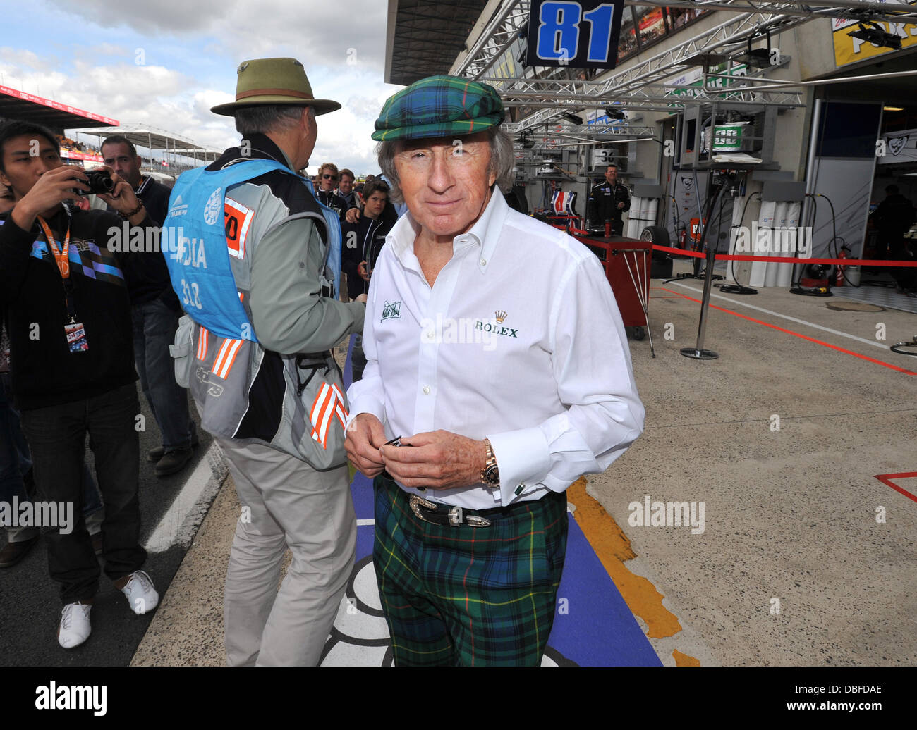 Sir Jackie Stewart Scenes from the first racing day at Le Mans 24 hour. Le Mans, France - 11.06.11 Stock Photo
