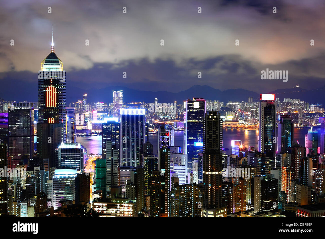Hong Kong cityscape at night Stock Photo - Alamy