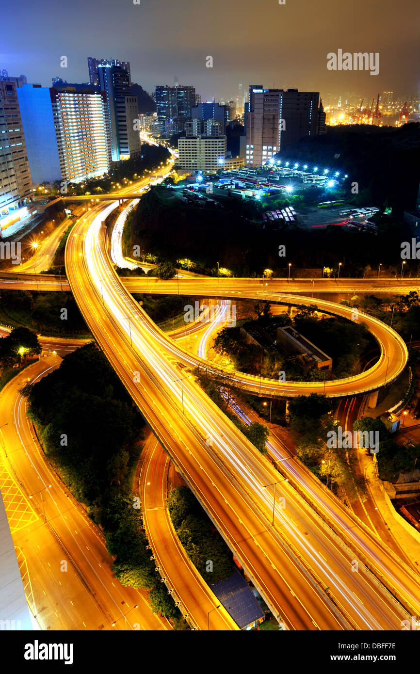city night with lights of cars Stock Photo Alamy