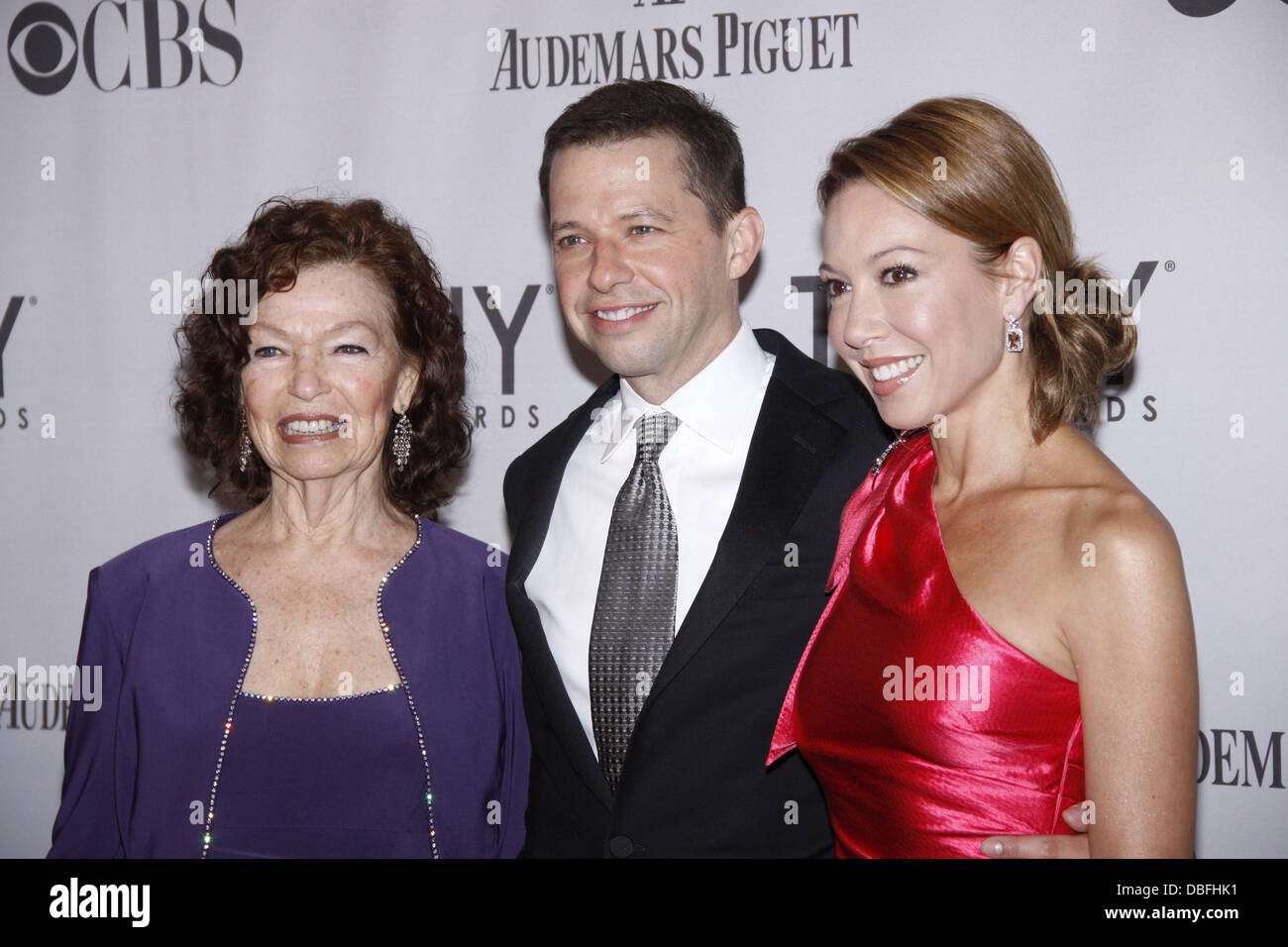 Gretchen Cryer, Jon Cryer and Lisa Joyner The 65th Annual Tony Awards, held at Beacon Theatre - Arrivals New York City, USA - 12.06.11 Stock Photo