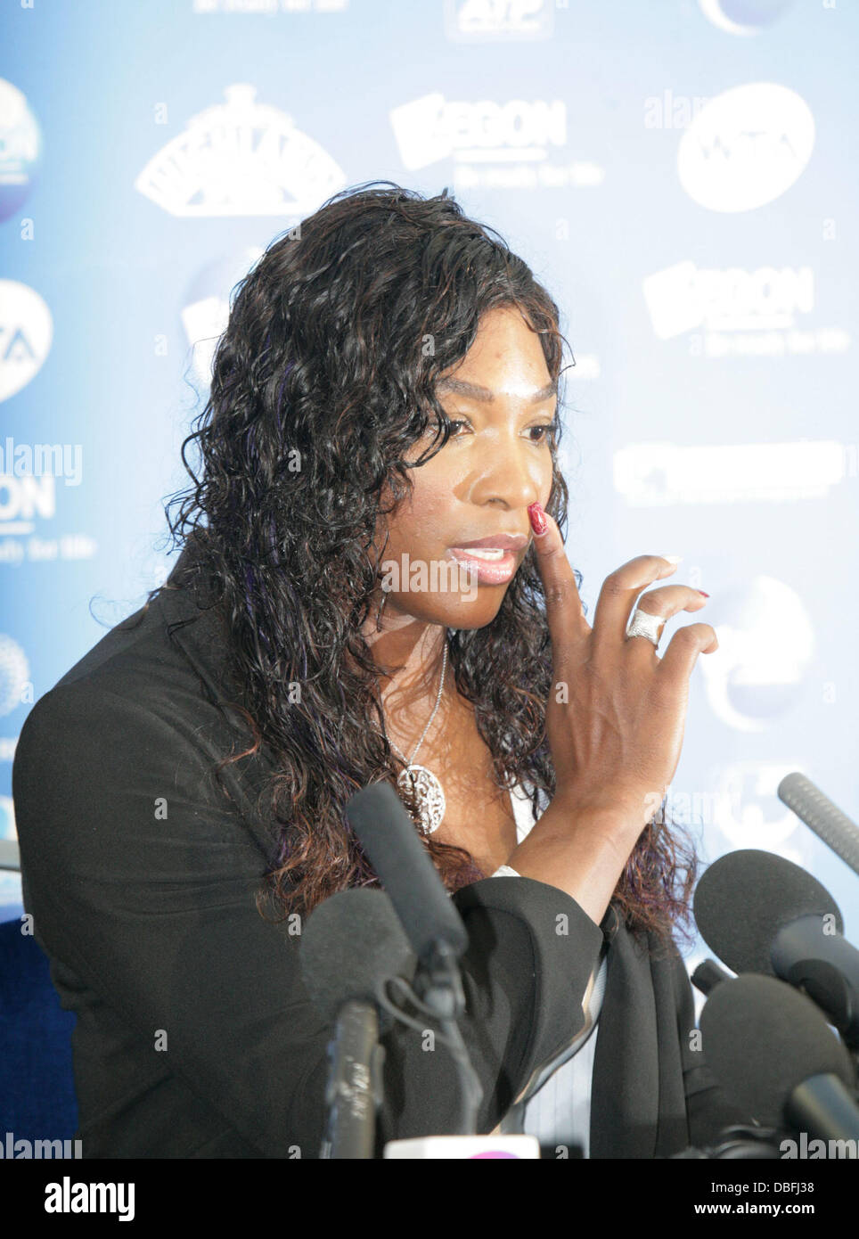 Serena Williams The AEGON International at Eastbourne - Press Conference Eastbourne, East Sussex - 13.06.11 Stock Photo