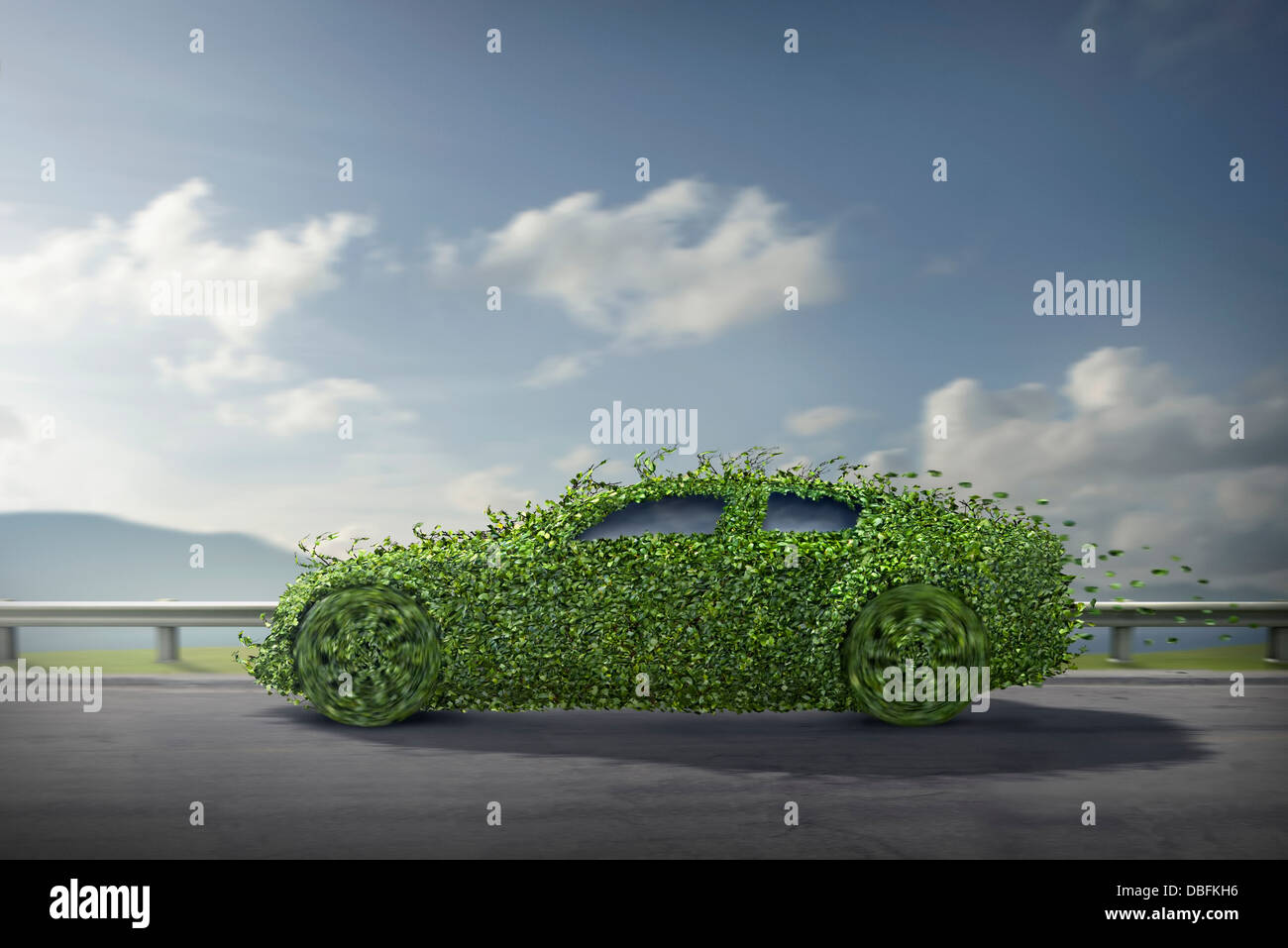 Car covered in growing plants Stock Photo Alamy