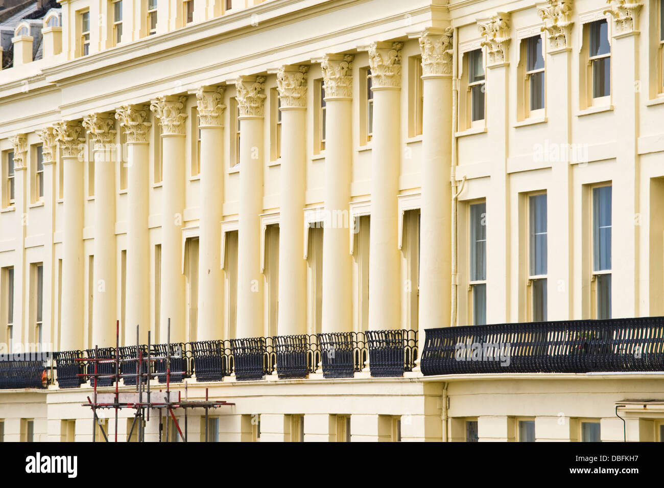 Frontage of section of the Regency Brunswick Terrace on the seafront in