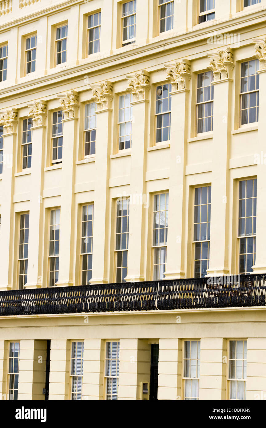 Frontage of section of the Regency Brunswick Terrace on the seafront in