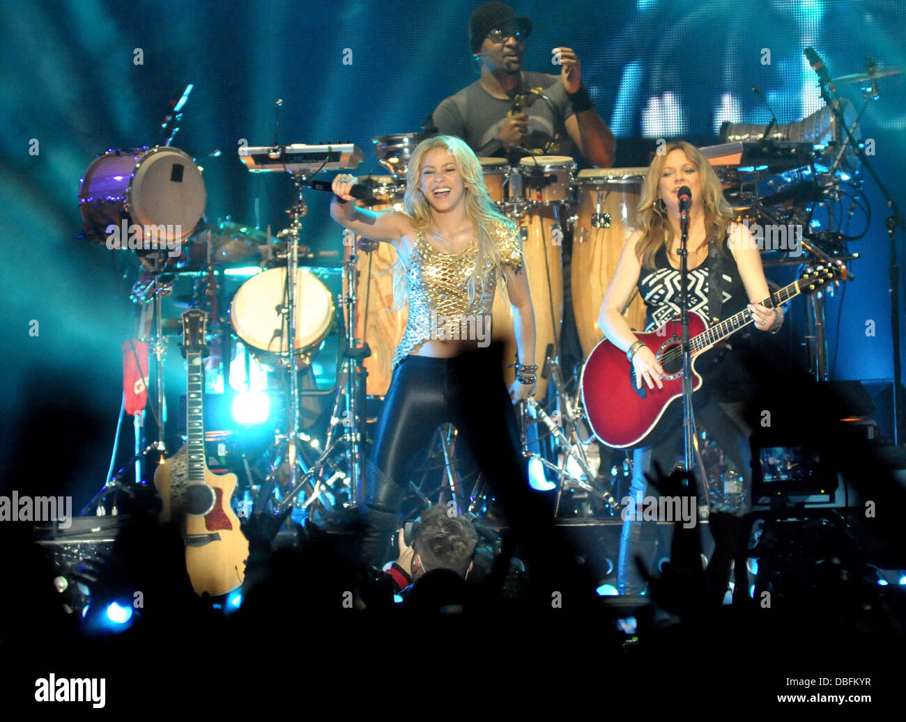 Shakira performing in concert at Palais Omnisports de Bercy Paris
