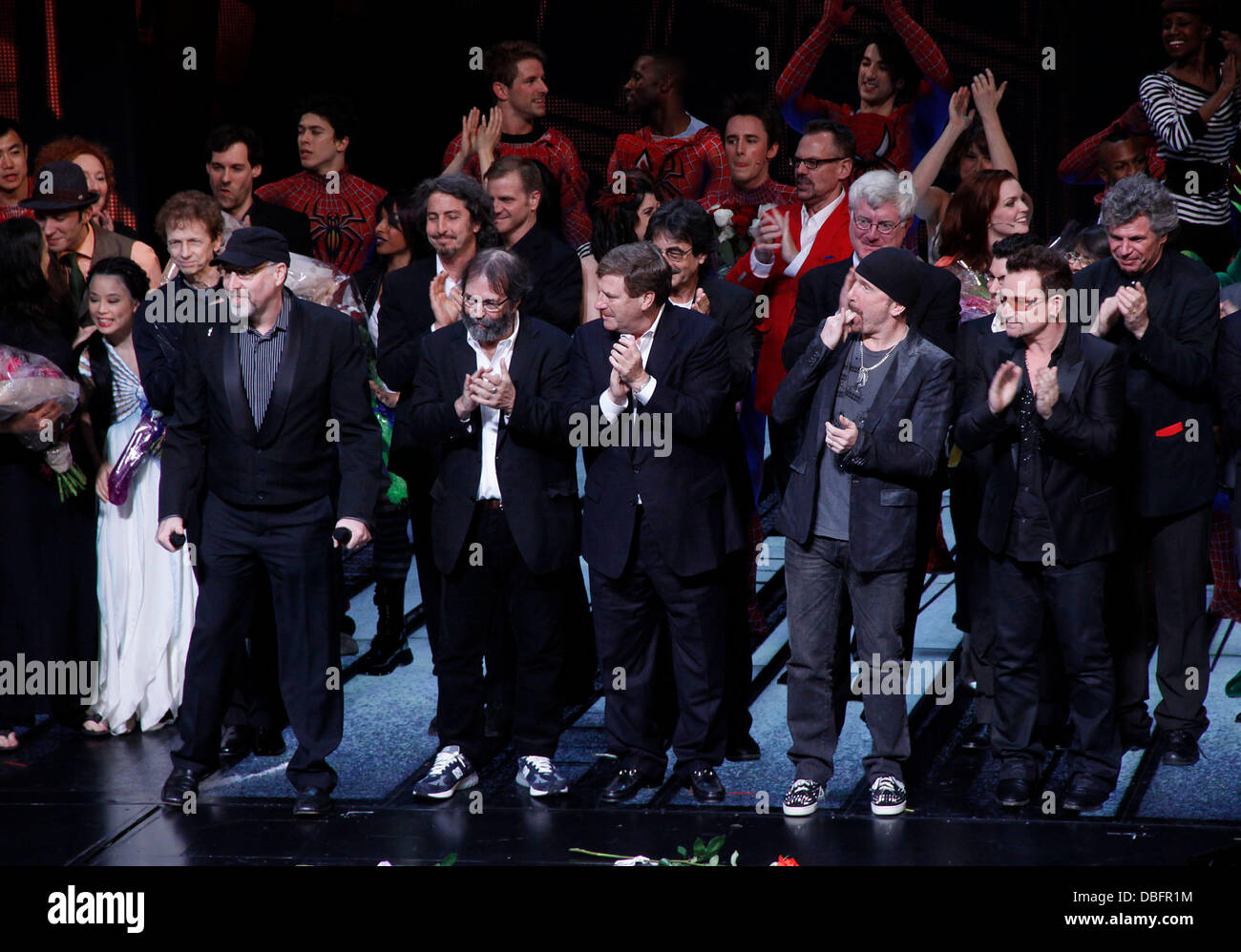 Steven Edge The Edge, Bono, Philip William McKinley, cast & crew Opening night of ...