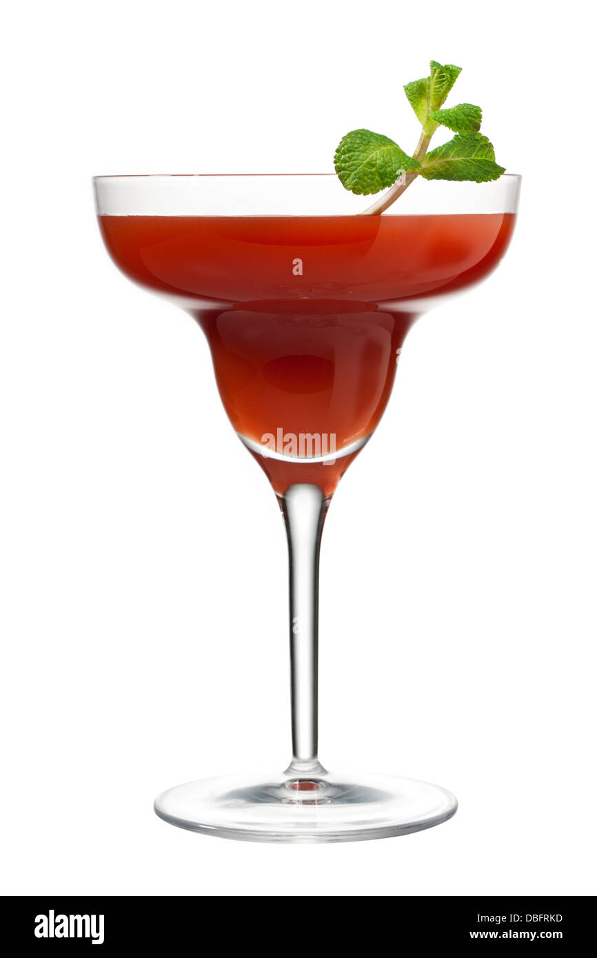 fruit juice in martini glass Stock Photo Alamy