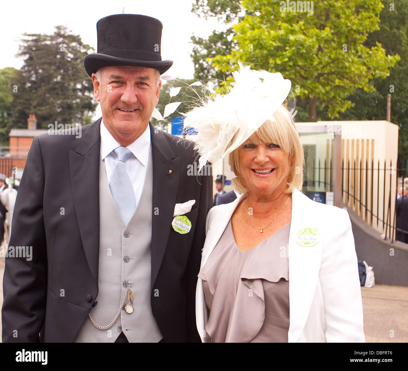 Russ Abbott and wife Royal Ascot at Ascot Racecourse Day 2 Berkshire
