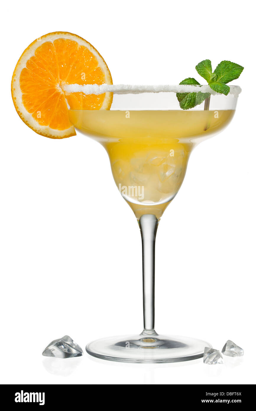 orange juice in martini glass Stock Photo Alamy