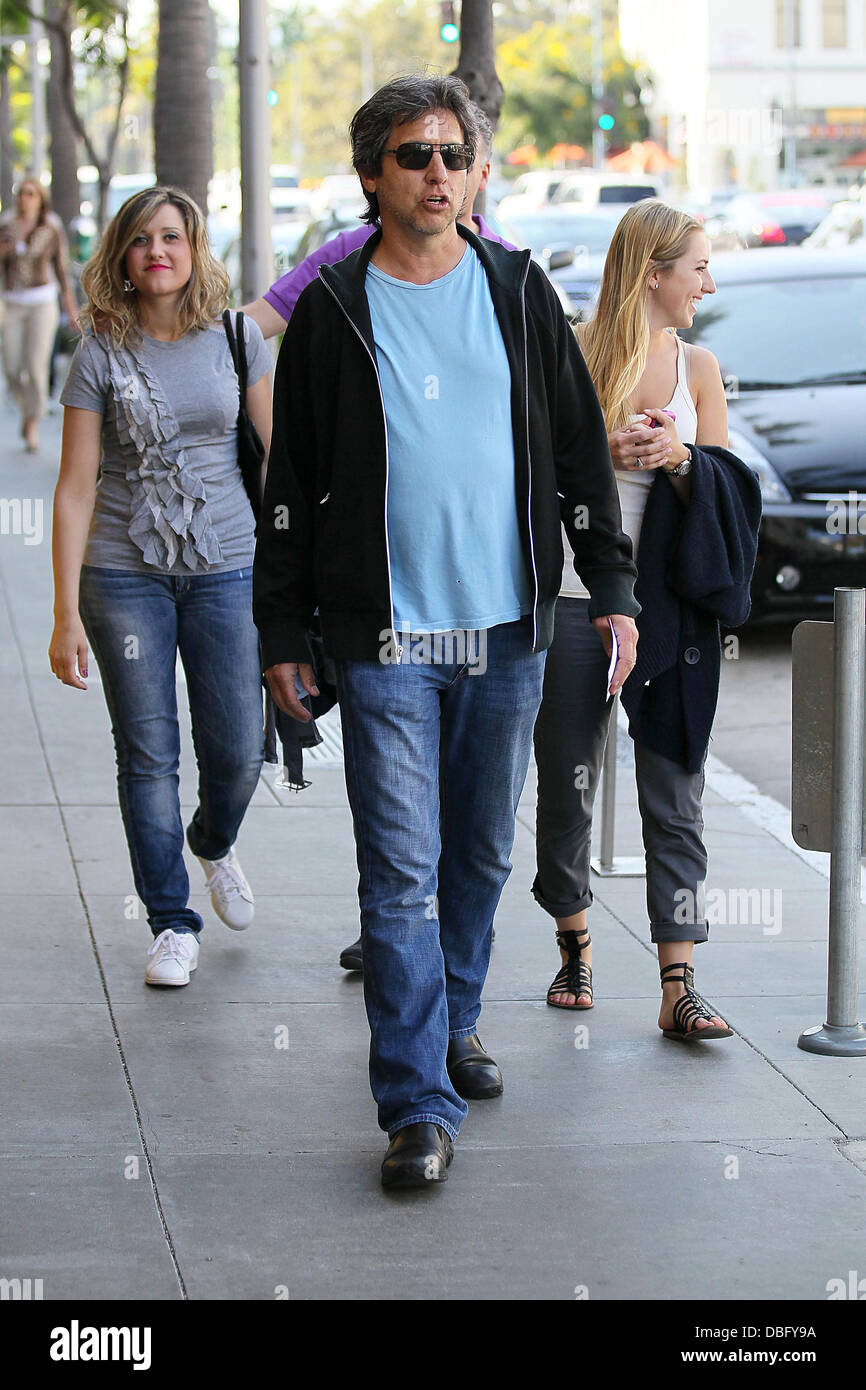 Ray Romano and his family leave the Paley Center in Beverly Hills after viewing Debbie Reynold's Legendary Film Memorabilia Collection being auctioned. Los Angeles, California - 16.06.11 Stock Photo