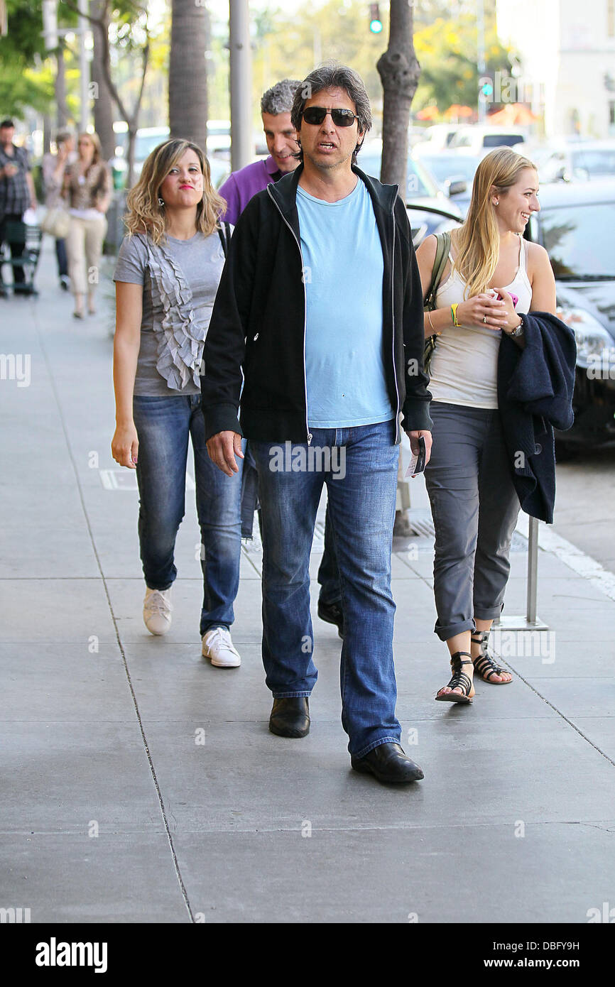 Ray Romano and his family leave the Paley Center in Beverly Hills after viewing Debbie Reynold's Legendary Film Memorabilia Collection being auctioned. Los Angeles, California - 16.06.11 Stock Photo