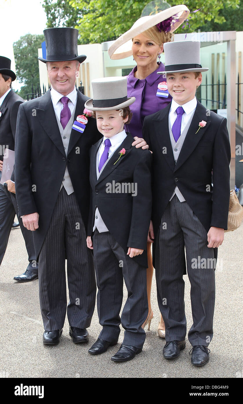Racehorse trainers Mick Channon, Jonjo O'Neill and family Royal Ascot at Ascot Racecourse - Day 5 Berkshire, England - 18.06.11 Stock Photo