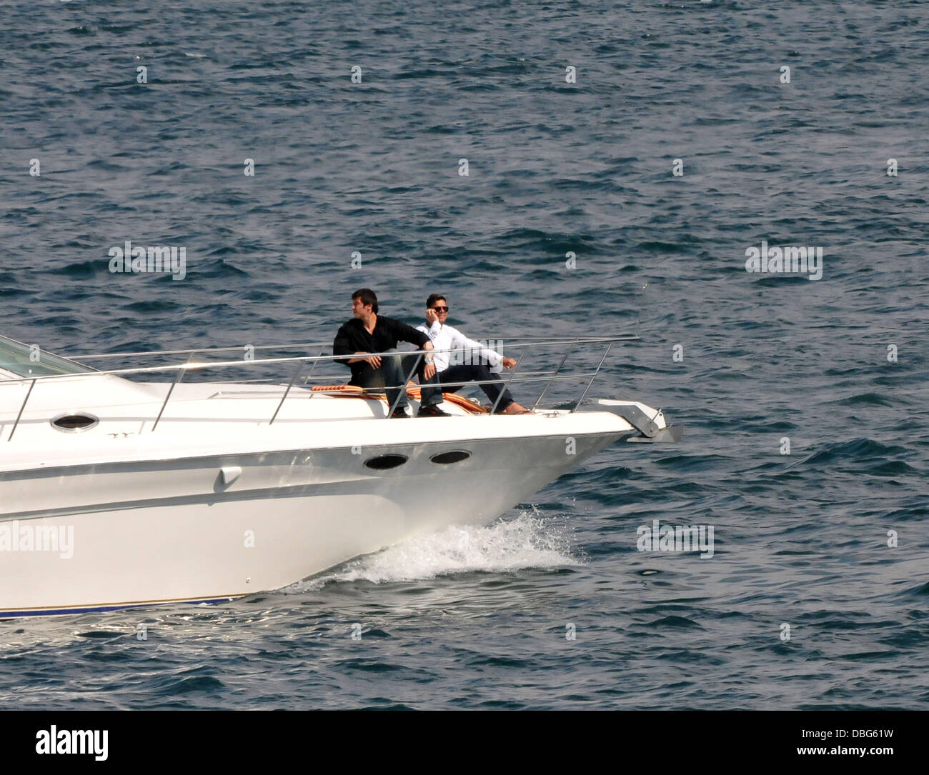 Ricky Martin relaxes on a yacht whilst visiting Istanbul Istanbul, Turkey -  18.06.11 Stock Photo - Alamy, image size:1300x1085