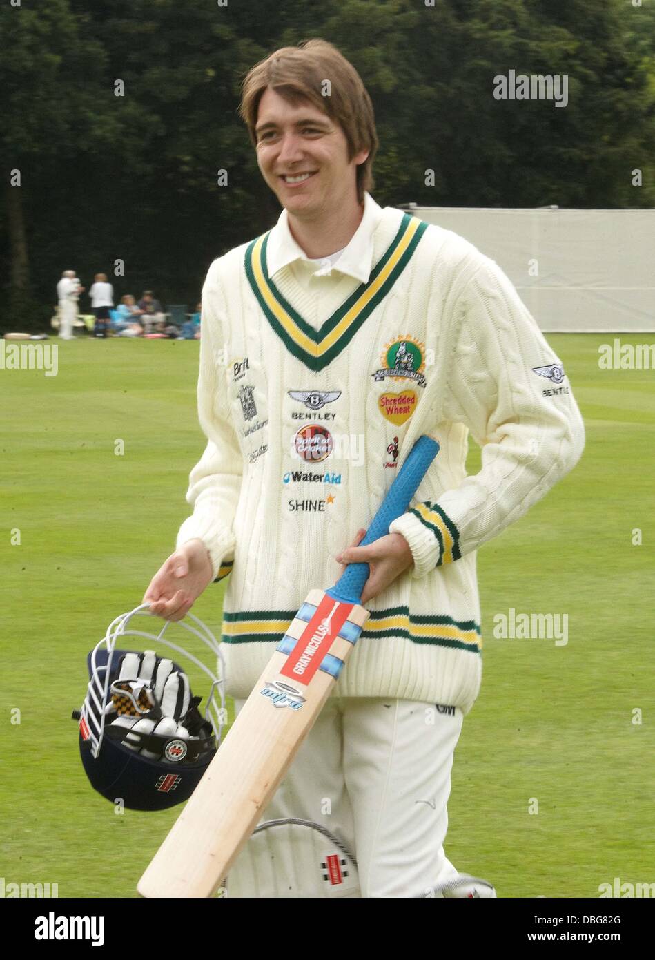 Harry Potter actor Oliver Phelps Bunbury Celebrity Charity Cricket Match held at Box Hill School Surrey, England - 19.06.11 Stock Photo