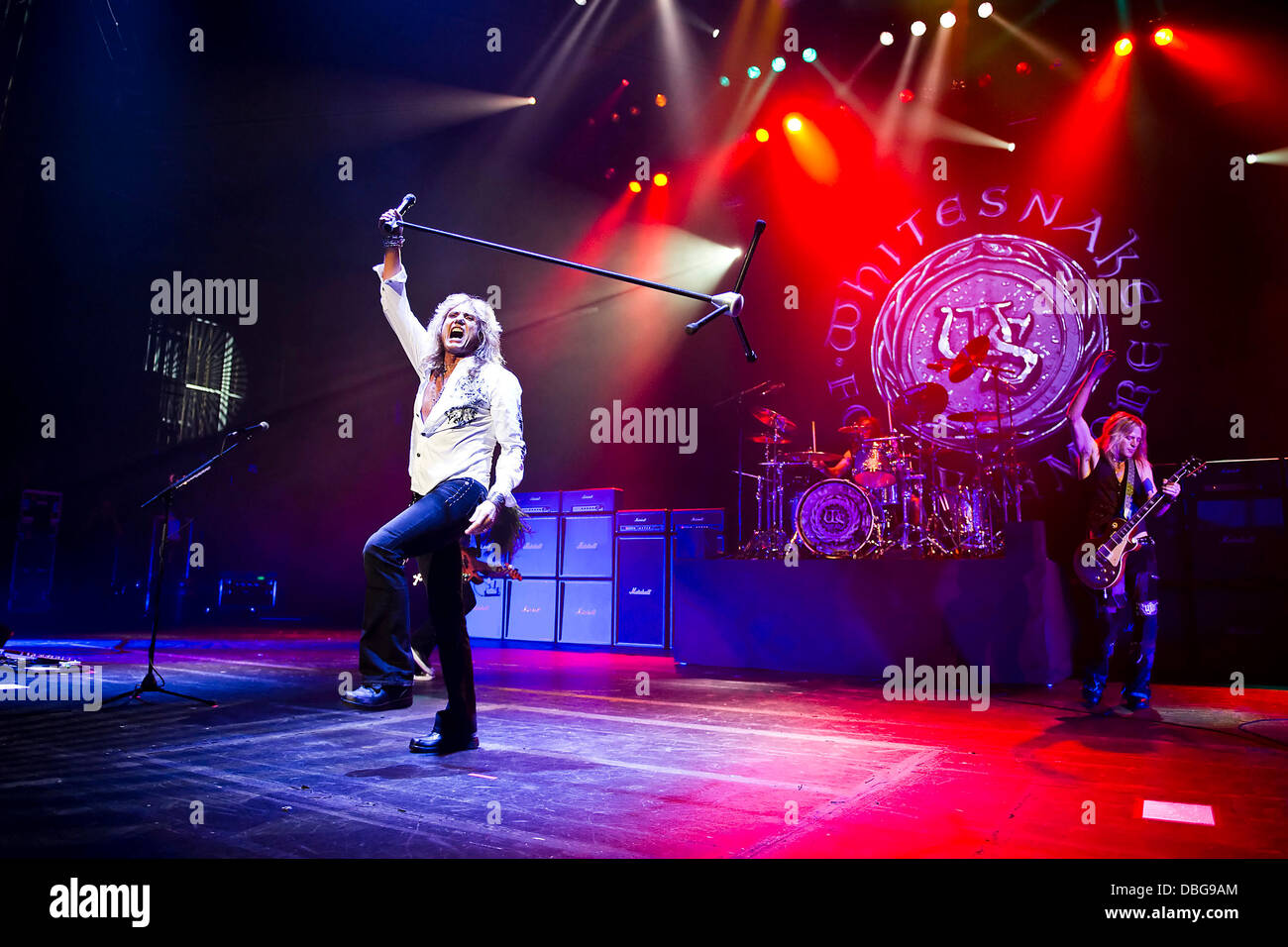 David Coverdale performing with Whitesnake at the HMV Hammersmith