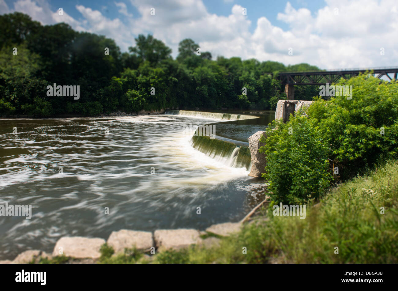 Paris Ontario Canada Dam Stock Photo Alamy