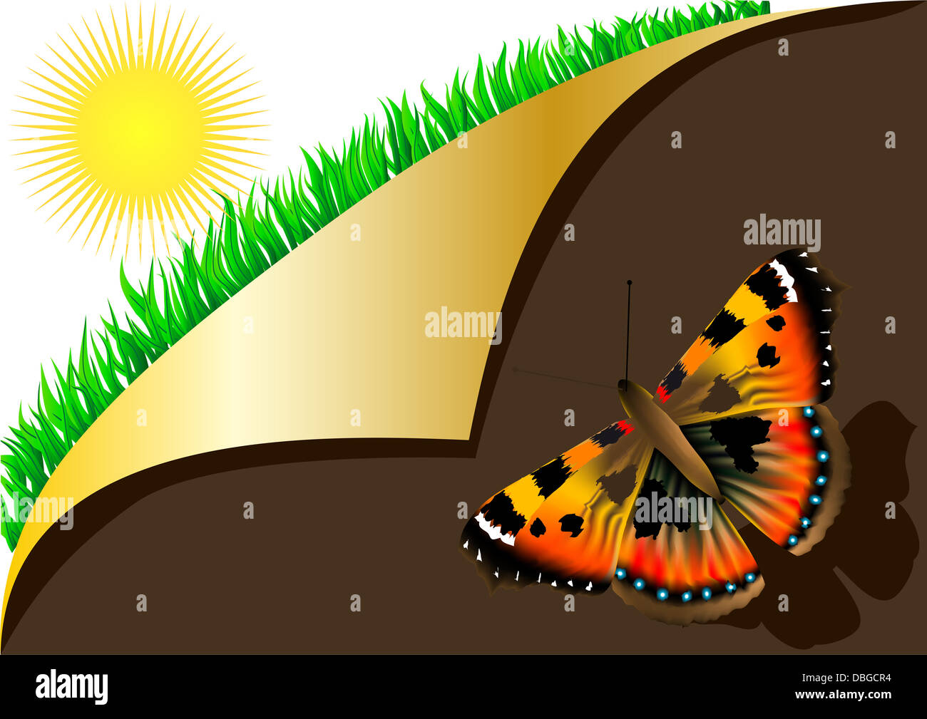 summer. abstract background with butterfly Stock Photo - Alamy