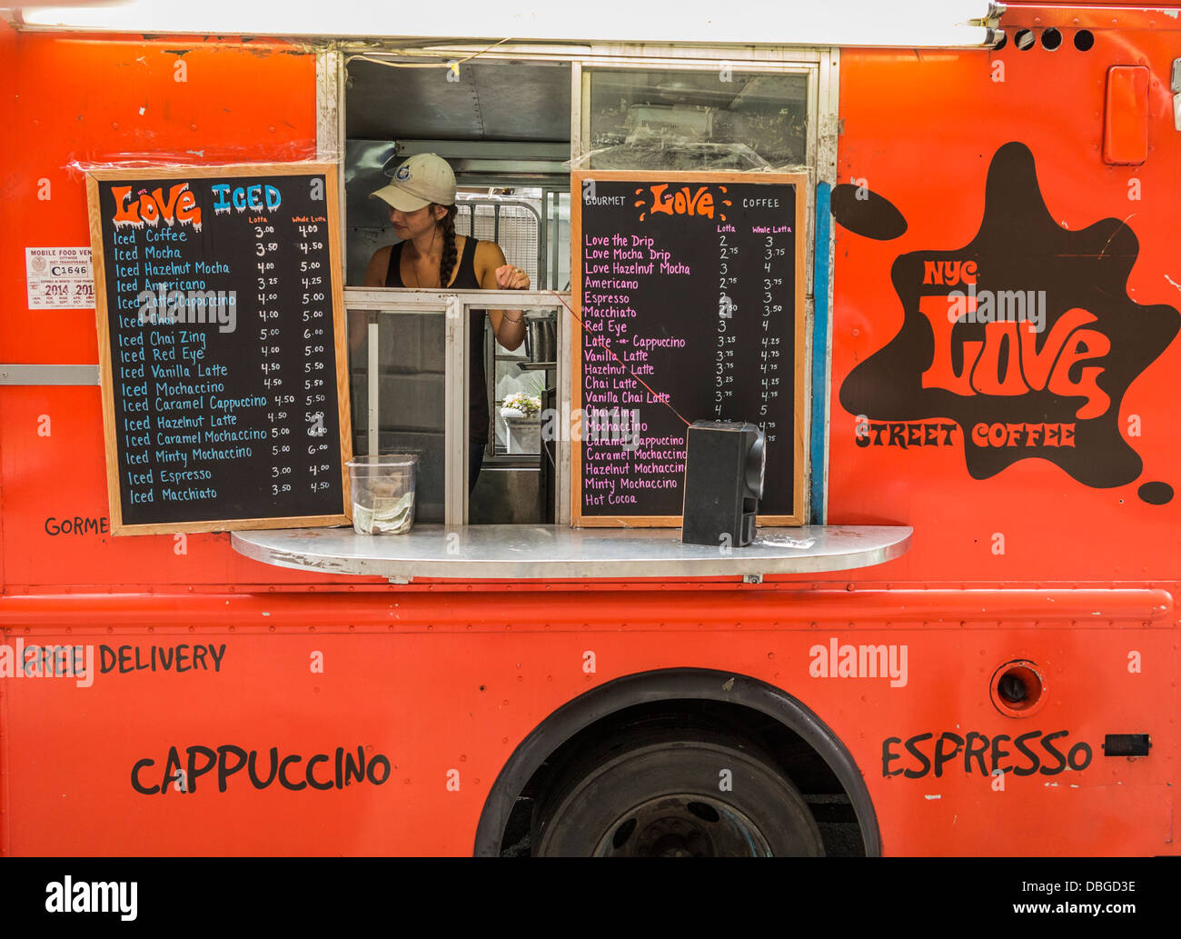 Coffee cart / van/ truck, New York Stock Photo