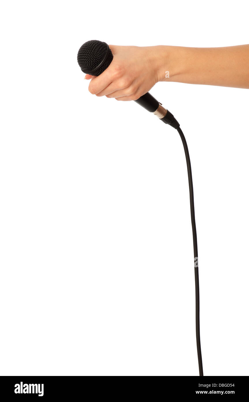 microphone for interview Stock Photo Alamy