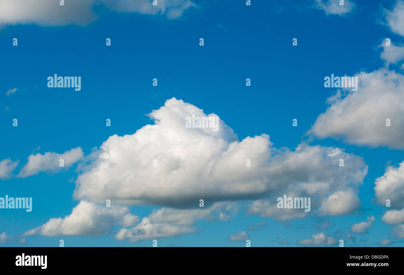 White clouds against blue sky Stock Photo - Alamy