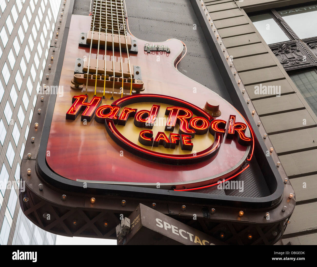 The Hard Rock Cafe, Times Square, NYC Stock Photo