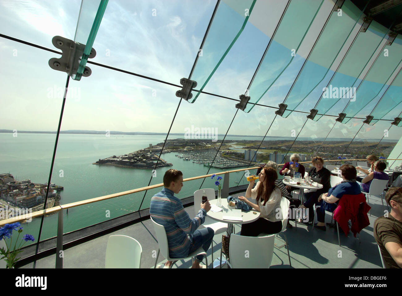 Cafe in the clouds spinnaker tower portsmouth coffee hires stock