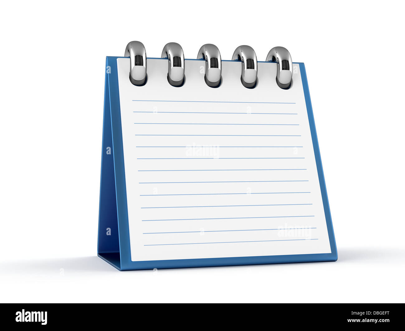 3D Blue Notepad - Isolated on White Background Stock Photo - Alamy