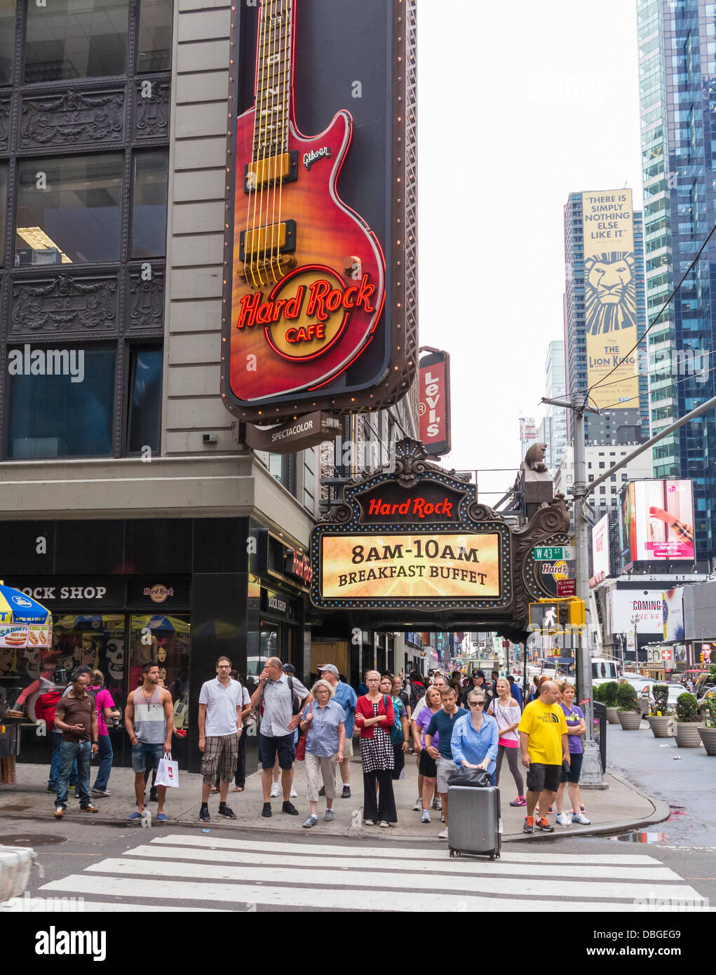 The Hard Rock Cafe Times Square NYC Stock Photo Alamy