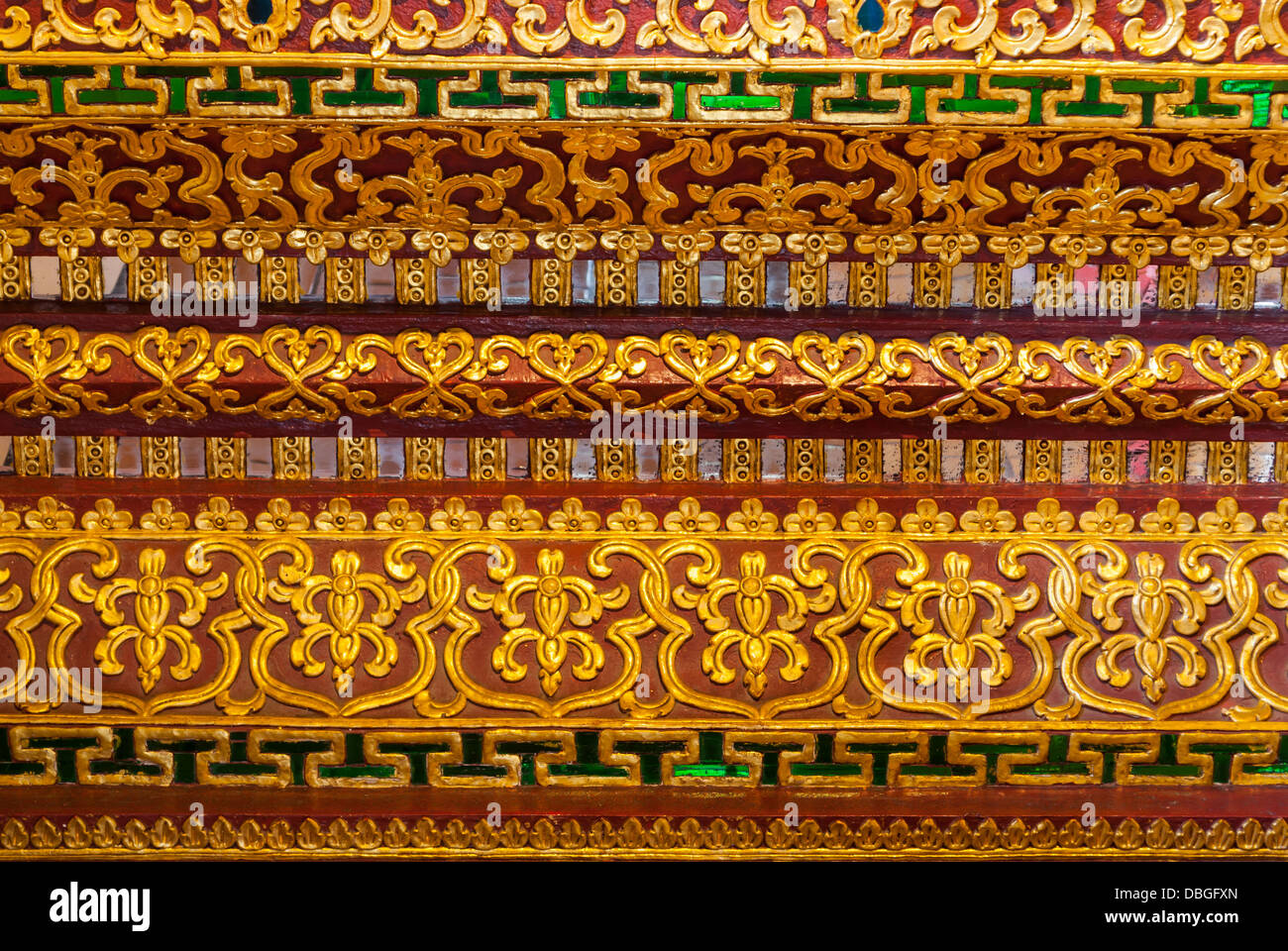 Ancient Art Texture/ Background of Lanna Kingdom, Thailand. Stock Photo