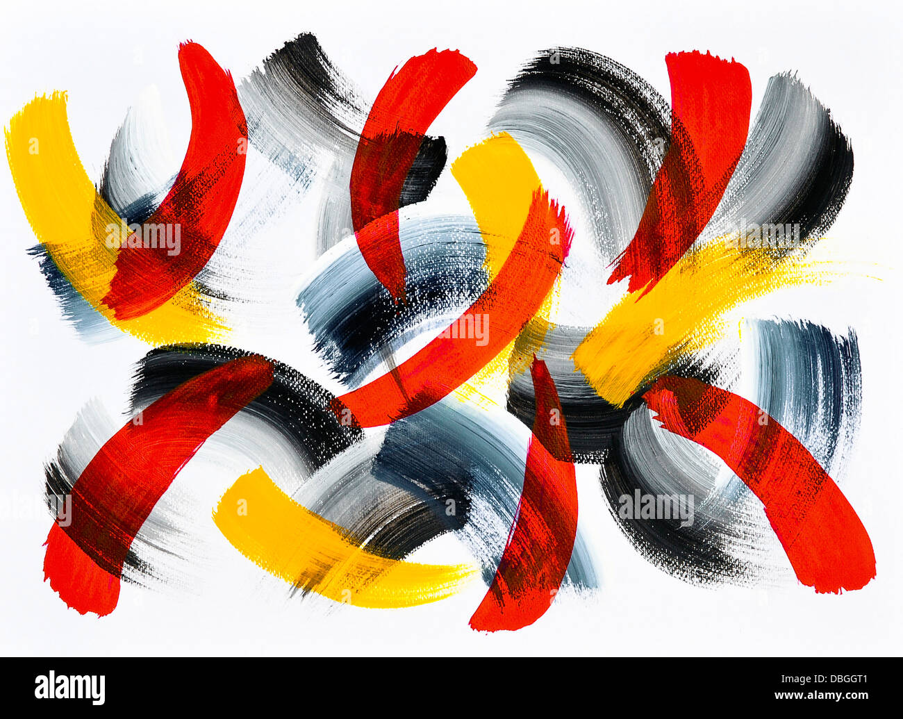 Abstract acrylic painting on paper. Stock Photo