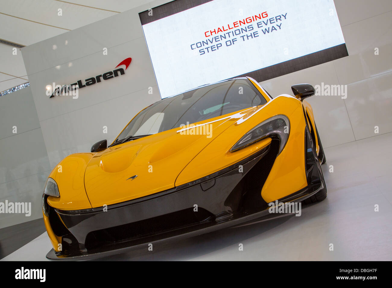 The McLaren racing team display at the 2013 Goodwood Festival of Speed, Sussex, UK. Stock Photo