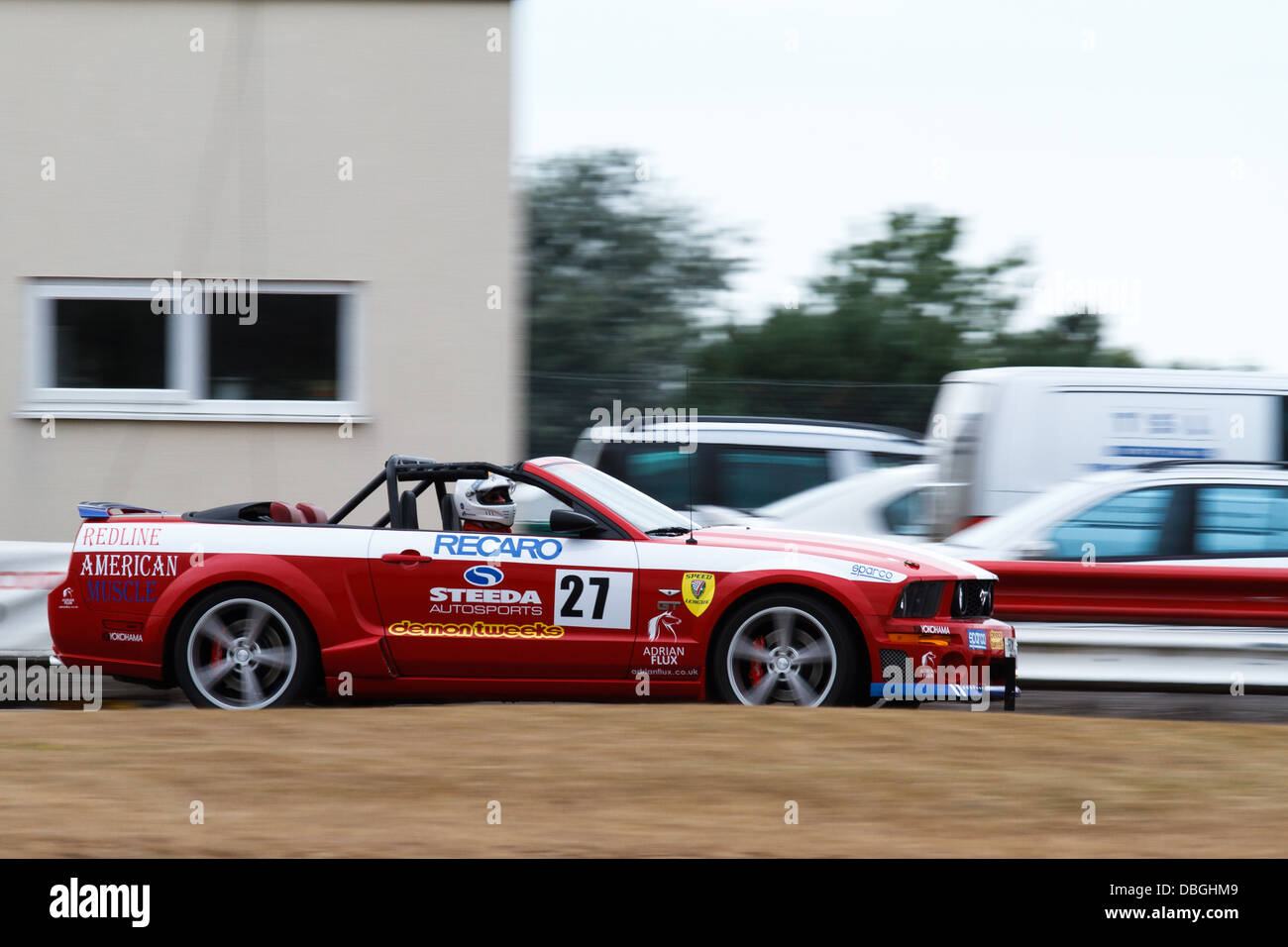 A car taking parting in a Sprint event at Llandow Circuit Stock Photo ...