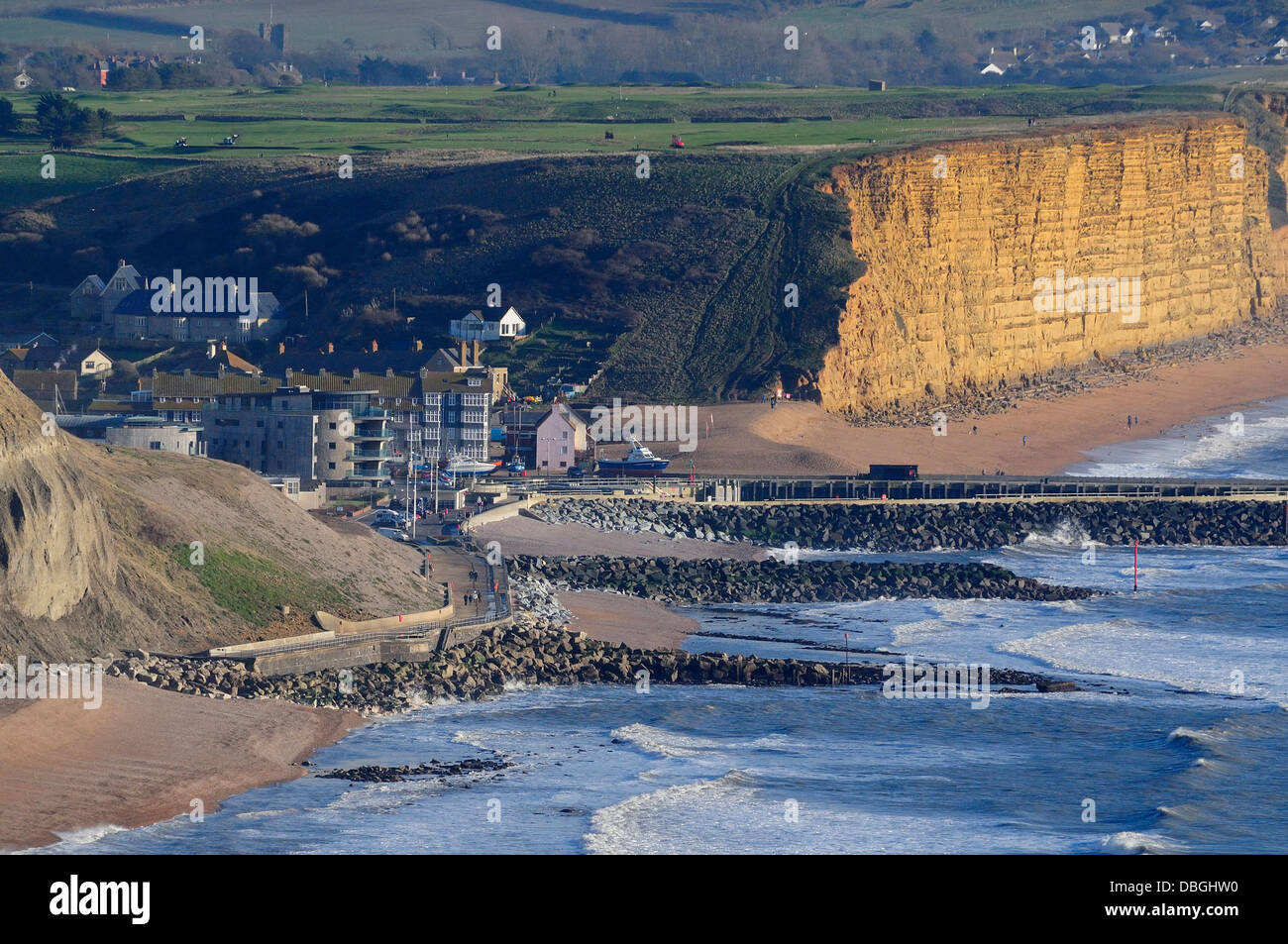 A  view of West Bay Dorset on the Jurassic Coast UK Stock Photo