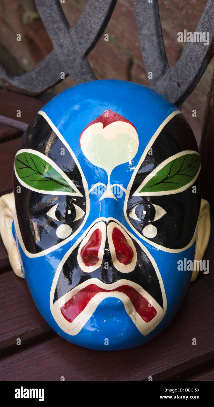 Chinese Opera Face Knight Errant, Ching Dynasty Stock Photo