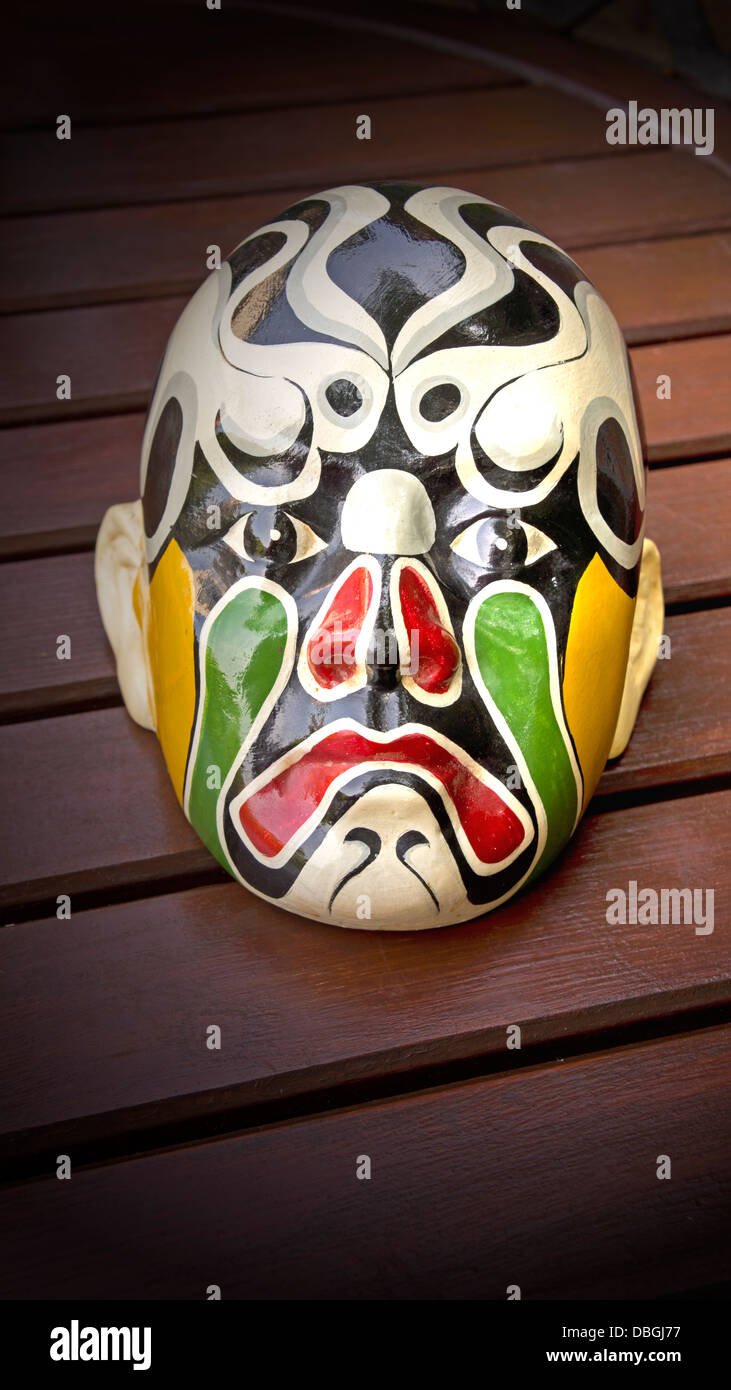 Chinese Opera Face Masks, Knight Errant, Stock Photo