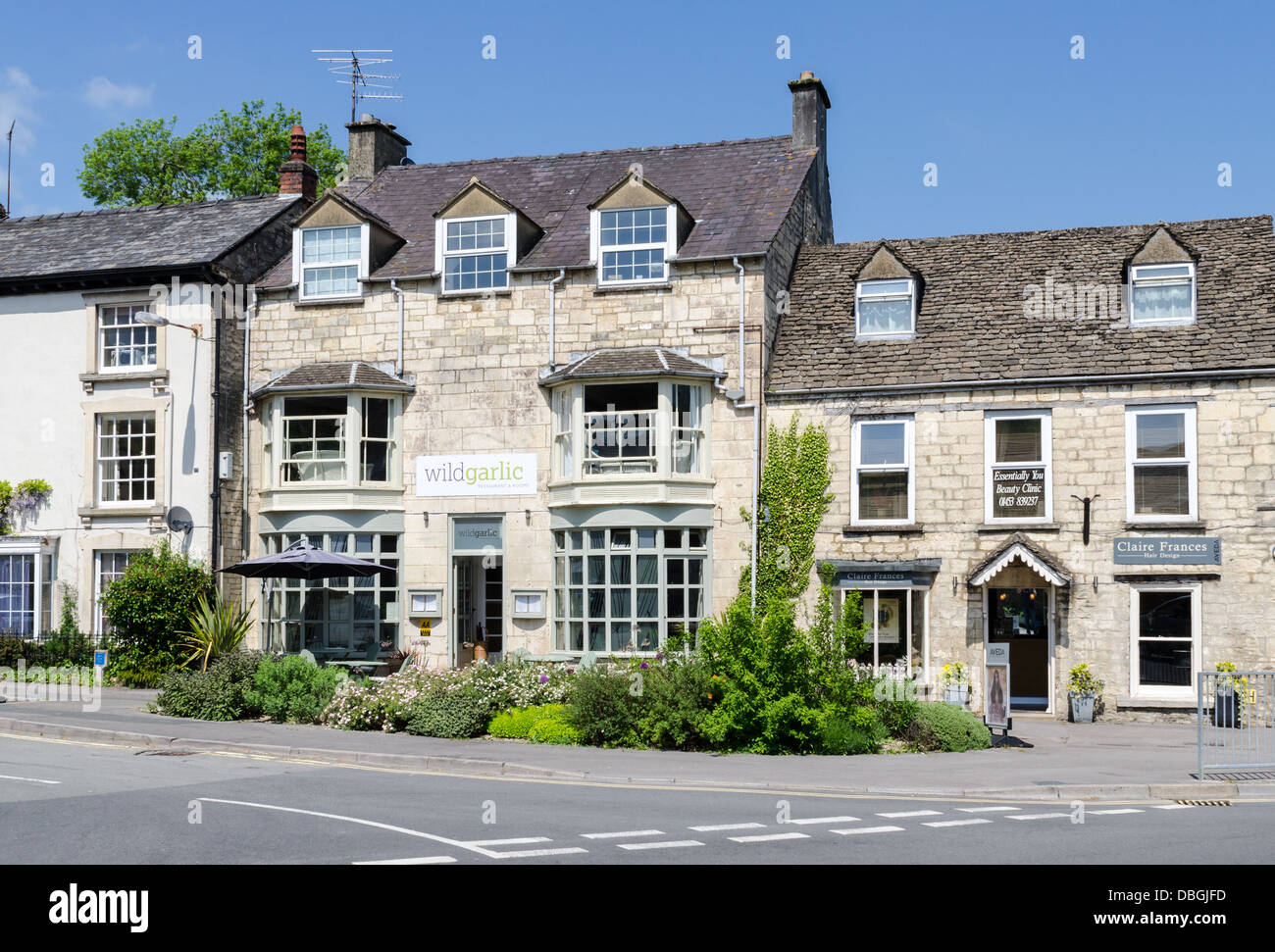 Wild Garlic Restaurant and Rooms in the Cotswold town of Nailsworth Stock Photo