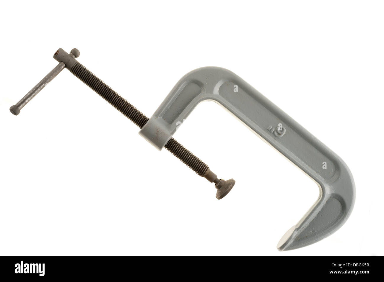 Six inch metal C clamp Stock Photo