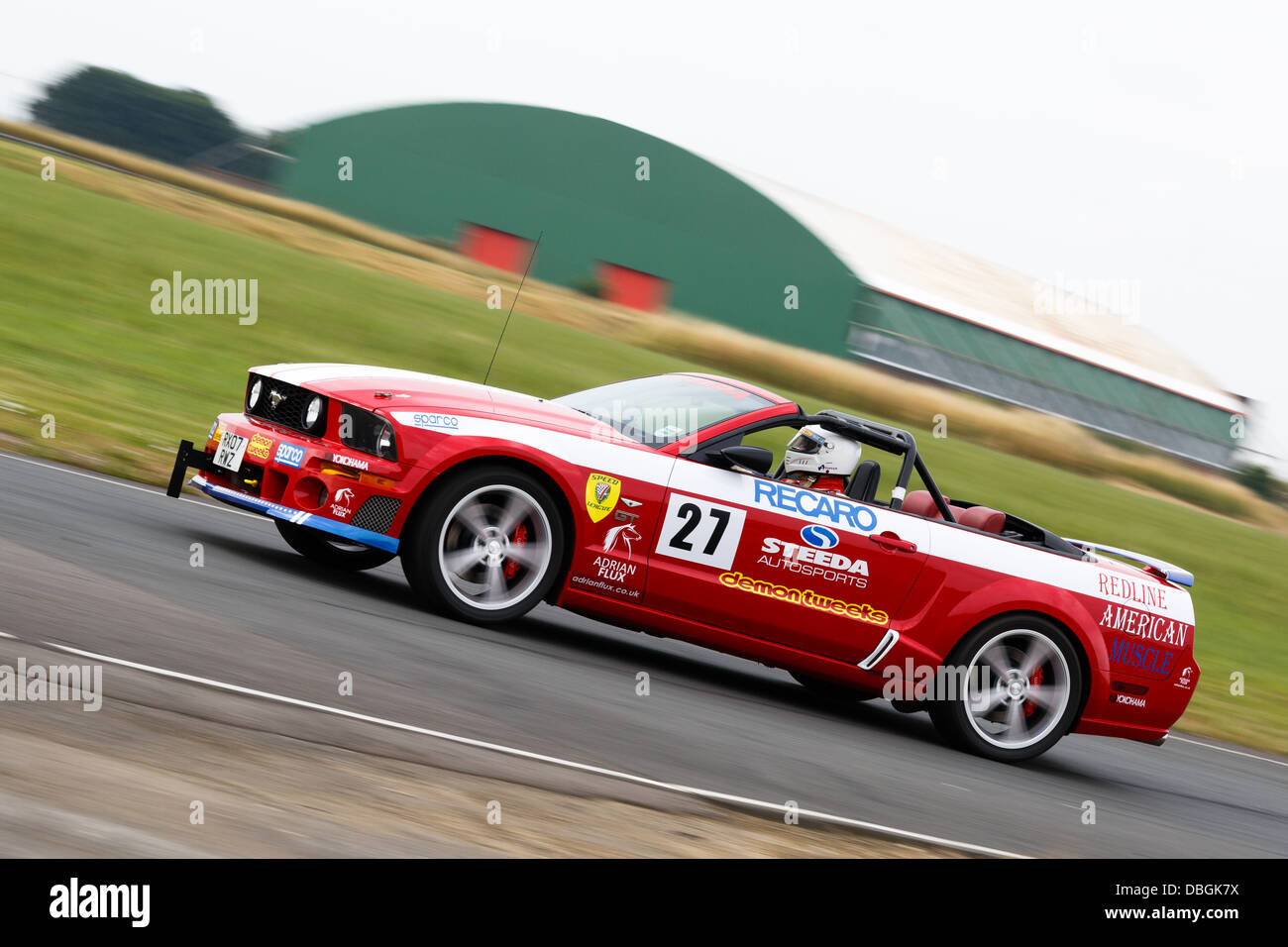 A car taking parting in a Sprint event at Llandow Circuit Stock Photo ...