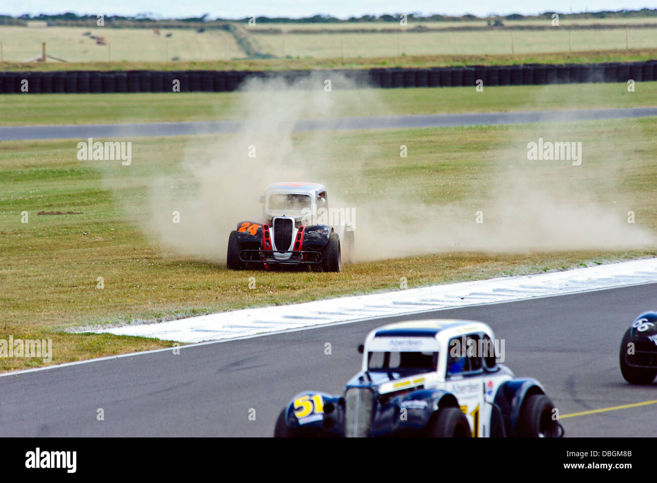 Legends at Ty Croes race track Anglesey circuit North Wales Uk Stock