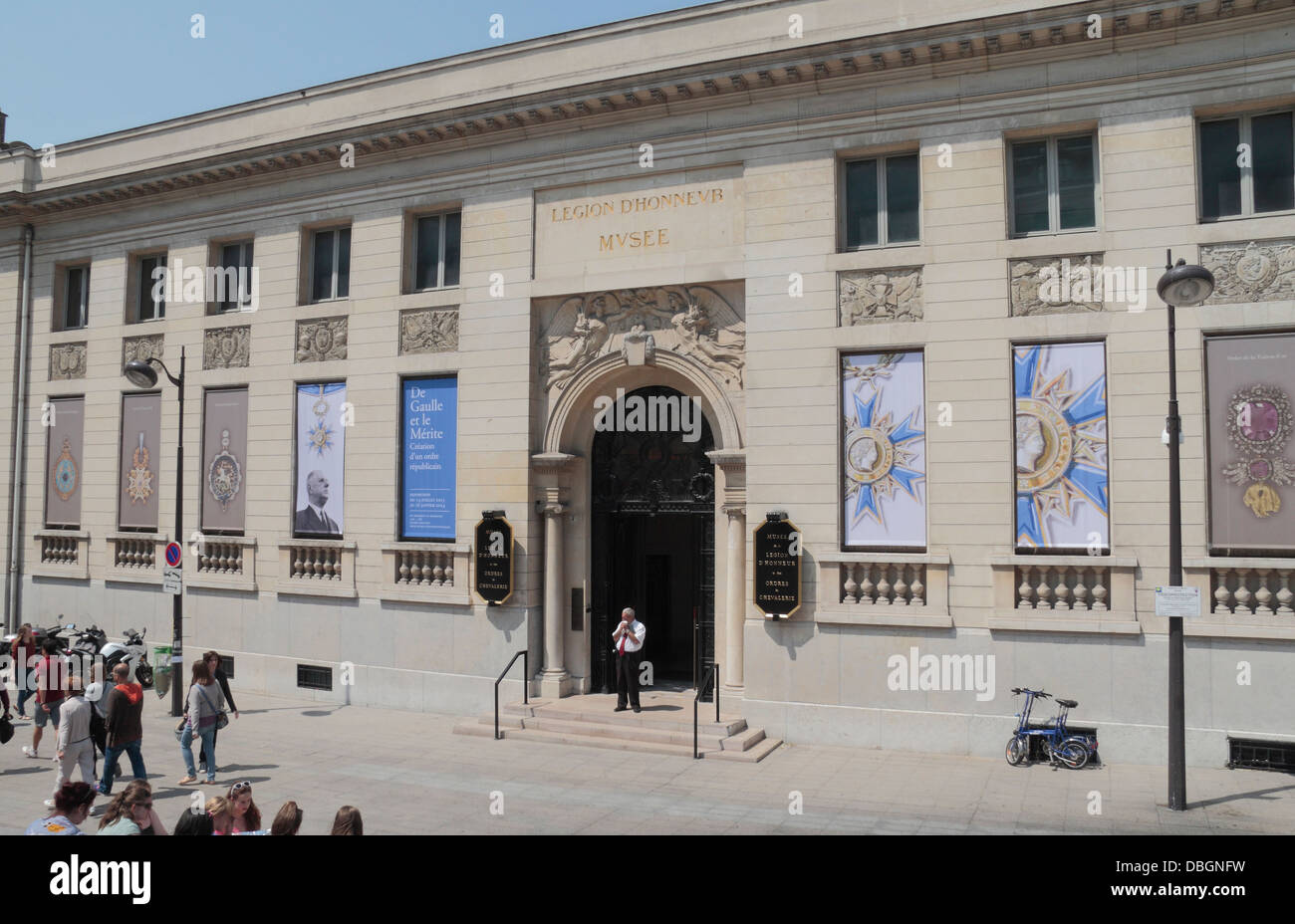 Main entrance to the Musée de la Légion d'Honneur (The Museum of the Legion of Honour), in Paris, France. Stock Photo