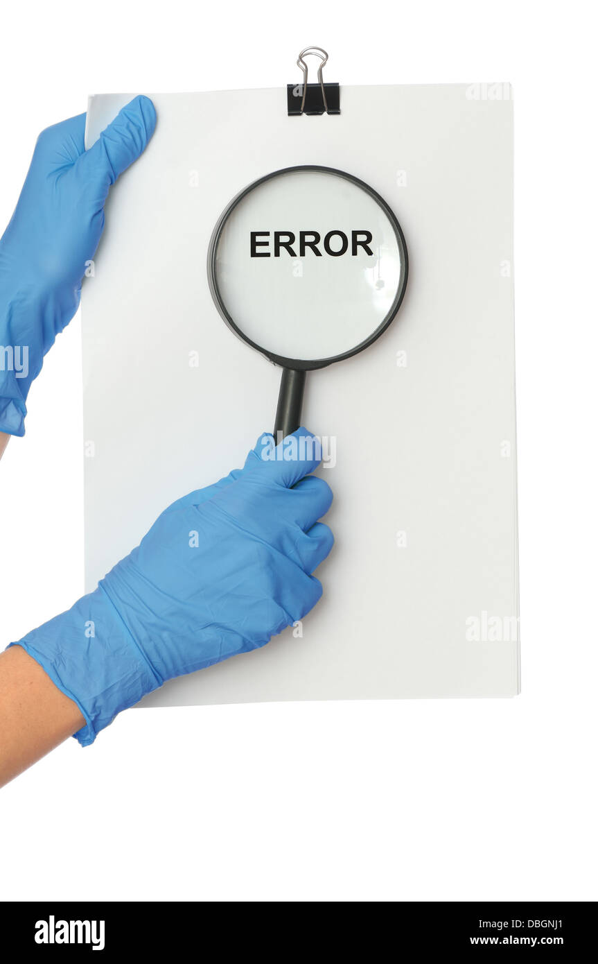 find new error Stock Photo