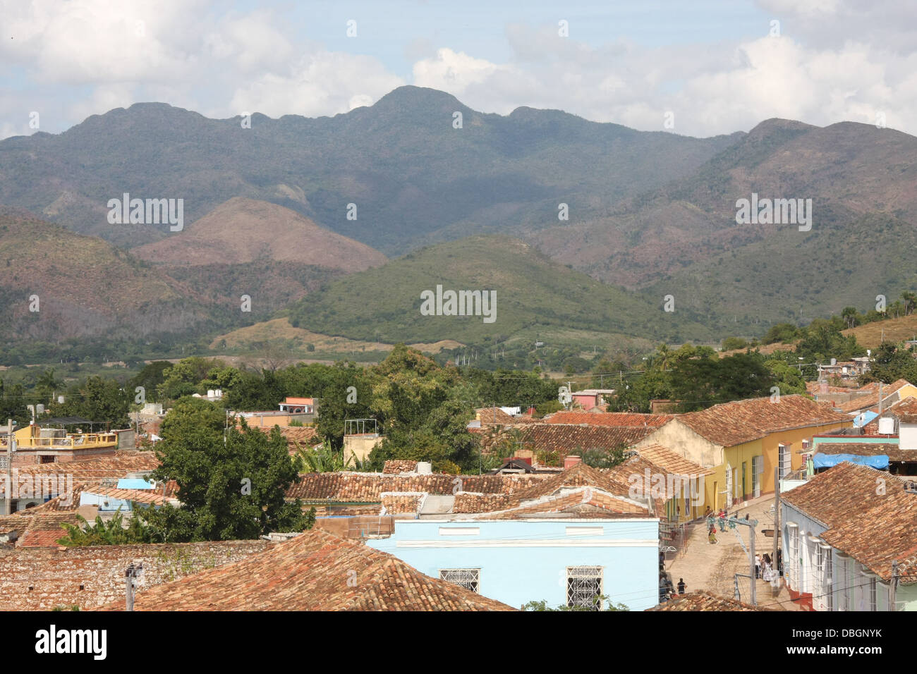 Red rooftops of Trinidad, Cuba Stock Photo