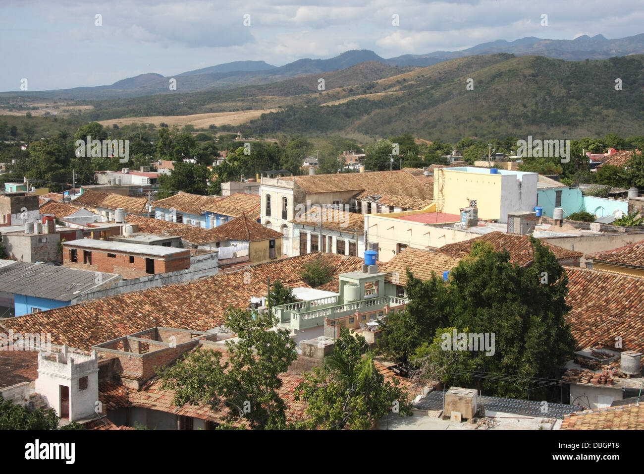 Red rooftops of Trinidad, Cuba Stock Photo