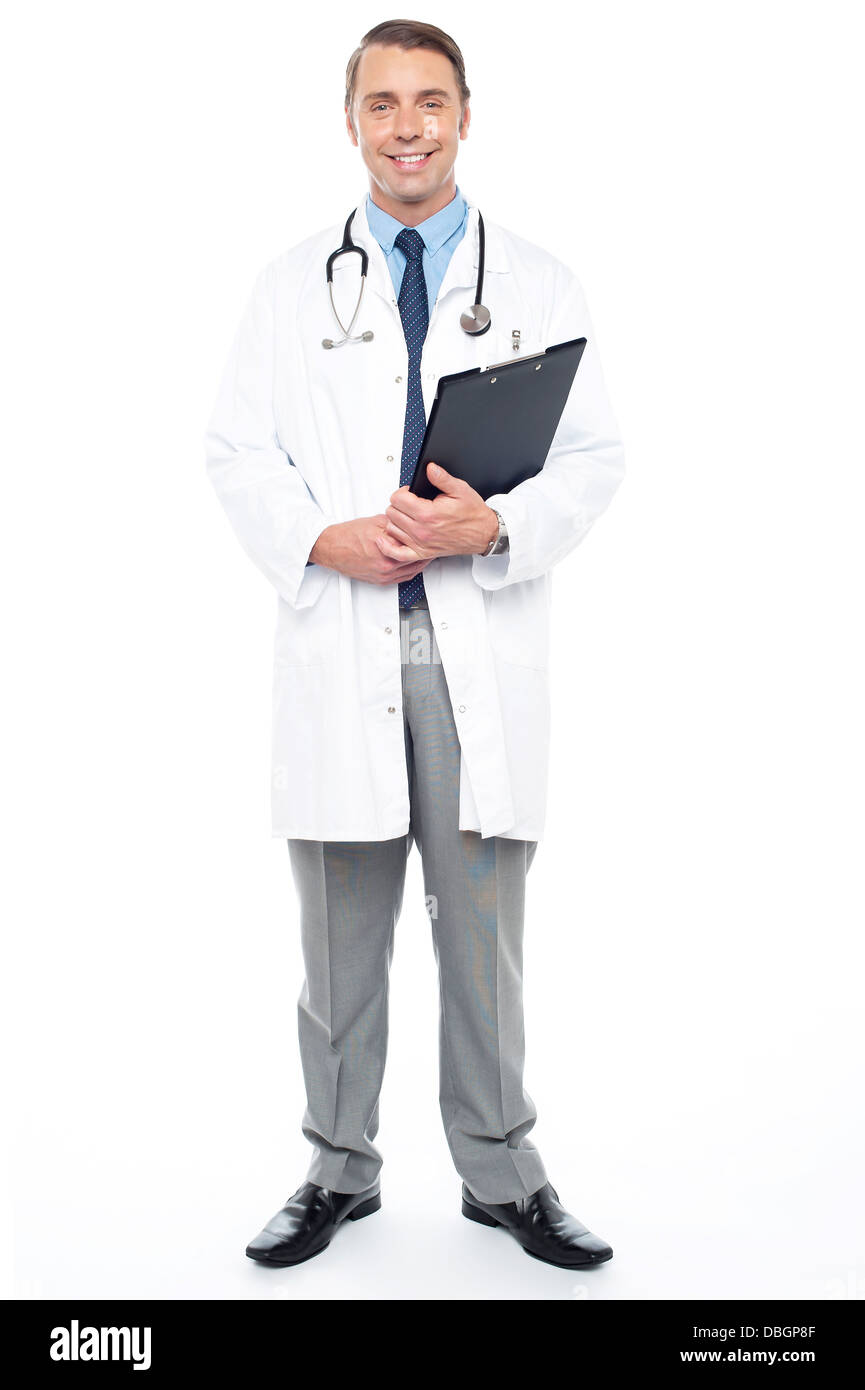 Full length portrait of doctor at duty Stock Photo - Alamy