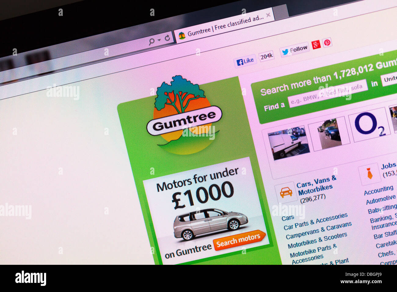 Photo Illustration of the Gumtree is the first site for FREE classifieds  ads in the UK service from England Stock Photo - Alamy
