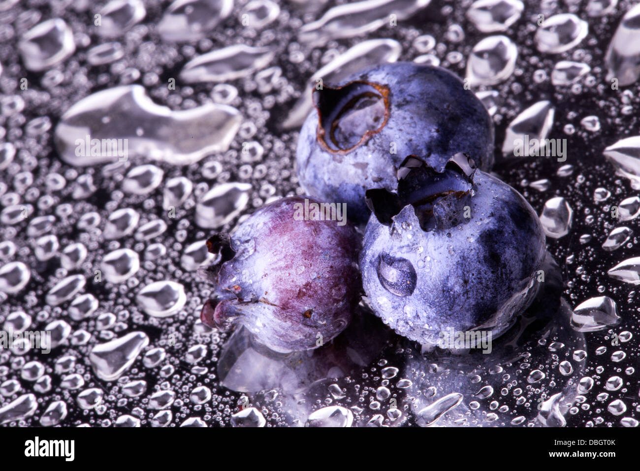 Fresh Bilberries. Closeup background with water drops Stock Photo Alamy