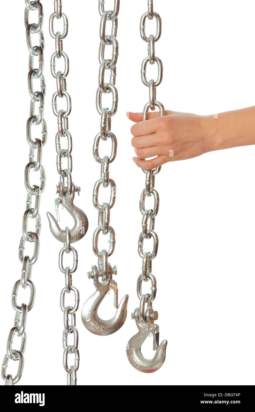 chain with a hook Stock Photo Alamy